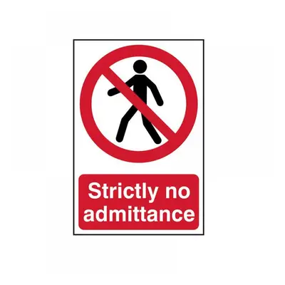 Scan 0608 Strictly No Admittance - Pvc Sign 200 X 300Mm