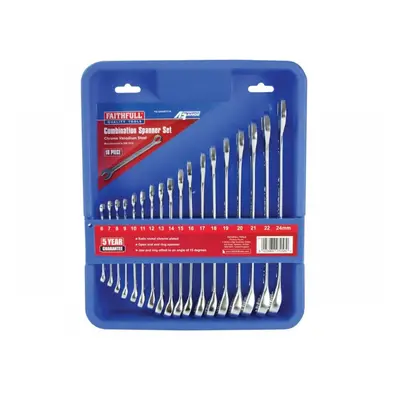 Faithfull Chrome Vanadium Combination Spanner Set 18 Piece