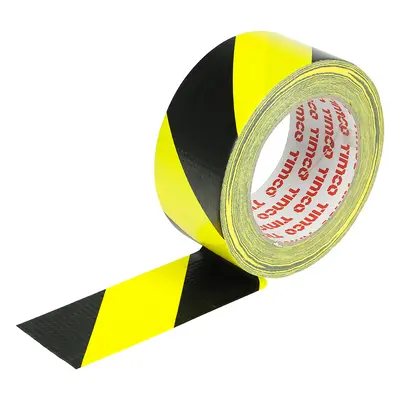 Timco CTHAZYB Hazard Warning Cloth Tape - Yellow And Black 33M X 50Mm Roll 1