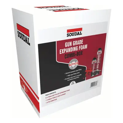 Soudal Gap Filler Expanding Foam - Gun Grade* Combi-Box Applicator Pack Champagne Pack multi-pac