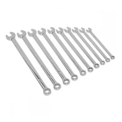 Sealey AK6310 Combination Spanner Set 10Pc Extra-Long Metric