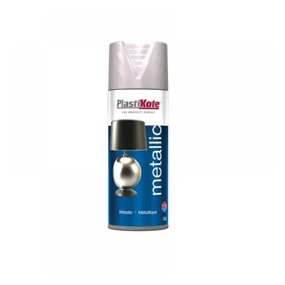 Plastikote 004402 Metallic Spray Brushed Nickel 400Ml