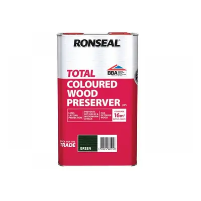 Ronseal 38591 Trade Total Wood Preserver Green 5 Litre