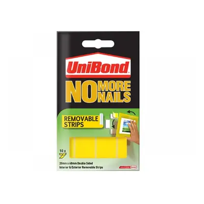 Unibond 2675762 No More Nails Indoor Removable Mounting Tape Strips (Pack Of 10)