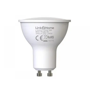 Link2Home L2HGU105W Wi-Fi Led Gu10 Dimmable Bulb White + Rgb 345 Lm 5W