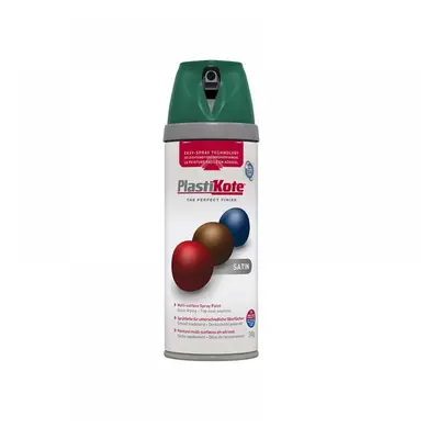 Plastikote 022112 Twist & Spray Satin Hunter Green 400Ml