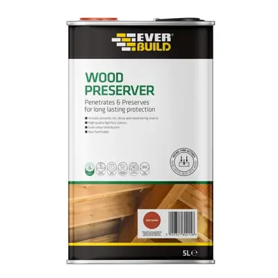 Everbuild Sika 483725 Wood Preserver Red Ceda 5 Litre