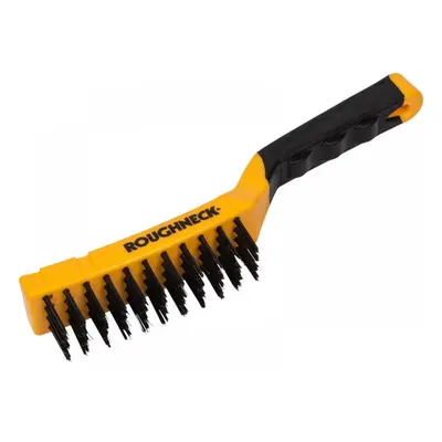 Roughneck 52-040 Carbon Steel Wire Brush Soft Grip 300Mm (12In) - 4 Row