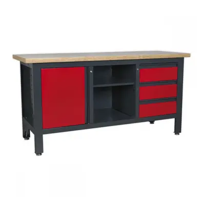 Sealey AP1905B Workstation With 3 Drawers 1 Cupboard & Open Storage