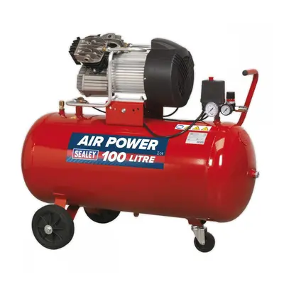 Sealey SAC10030 Air Compressor 100L V-Twin Direct Drive 3Hp