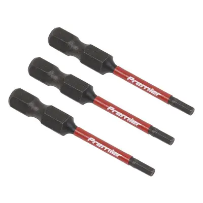 Sealey AK8235 Hex 2.5Mm Impact Power Tool Bits 50Mm - 3Pc