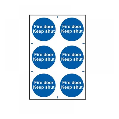 Scan 0151 Fire Door Keep Shut - 6 Pvc Signs 100 X 100Mm