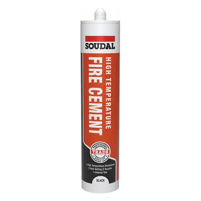 Soudal High Temperature Fire Cement Black 290Ml cartridge 32