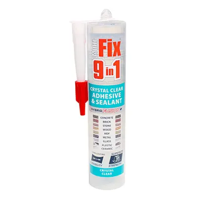 Timco 247336 9 In 1 Adhesive & Sealant - Crystal Clear 290Ml Cartridge 1