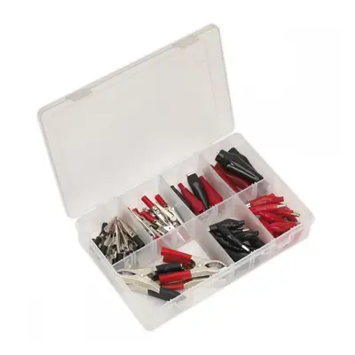 Sealey AB023CA Crocodile Clip Assortment 60Pc Black & Red