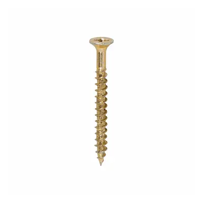 Timco 40040VYTUB Velocity Premium Multi-Use Screws - Pz - Double Countersunk - Yellow 4.0 X 40