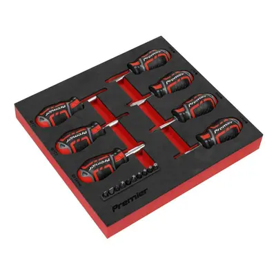 Sealey AK4371 Stubby Screwdriver Set 17Pc Gripmax®