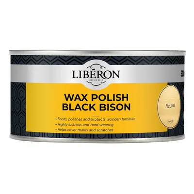 Liberon 126878 Black Bison Wax Paste Neutral 500Ml