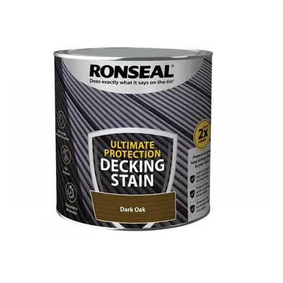 Ronseal 39112 Ultimate Protection Decking Stain Dark Oak 2.5 Litre