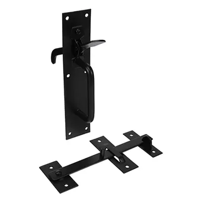 Timco SLMBB Suffolk Latch - Medium Duty - Black 205 X 45Mm Plain Bag 1