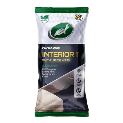 Turtle Wax 54070 Interior 1 Multi-Purpose Wipes (Pack Of 24)