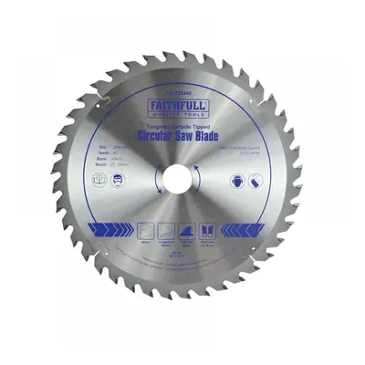 Faithfull FAIZ25440 Tct Circular Saw Blade 254 X 30Mm X 40T Pos