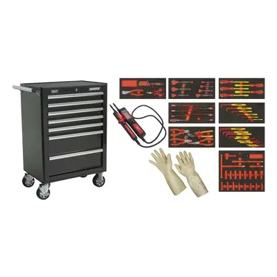 Sealey TBTECOMBO2 63Pc Insulated Tool Kit With 7 Drawer Rollcab