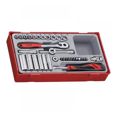 Teng TT1435 Tt1435 4-13Mm Socket Set 35 Piece - 1/4In Drive