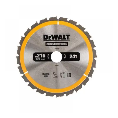 Dewalt DT1952-QZ Stationary Construction Circular Saw Blade 216 X 30Mm X 24T Atb/Neg