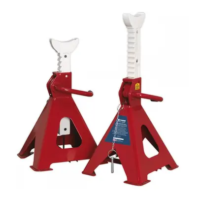 Sealey AAS5000 Axle Stands (Pair) 5 Tonne Capacity Per Stand Auto Rise Ratchet