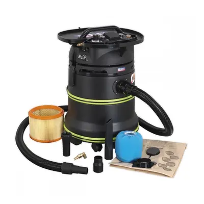 Sealey DFS35M Vacuum Cleaner Industrial Dust-Free Wet/Dry 35L 1000W/230V Plastic Drum M-Class Se