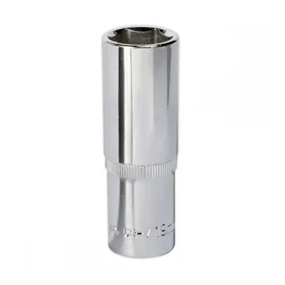 Sealey SP1219D Walldrive® Socket 19Mm Deep 1/2inSq Drive Fully Polished