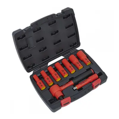 Sealey AK7942 Insulated Socket Set 9Pc 3/8inSq Drive 6Pt Walldrive® Vde Approved