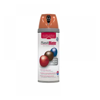 Plastikote 021106 Twist & Spray Gloss Orange 400Ml