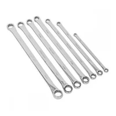 Sealey AK6311 Double End Ring Spanner Set 7Pc Extra-Long Metric