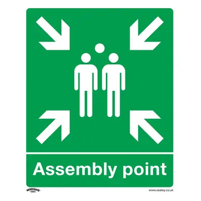 Sealey SS37P10 Safe Conditions Safety Sign - Assembly Point - Rigid Plastic - Pack Of 10