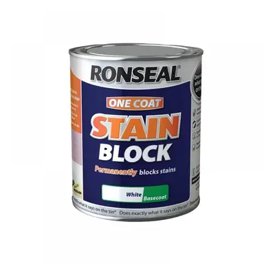 Ronseal 37301 One Coat Stain Block White 750Ml