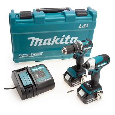 Makita Dlx2414St 18V Lxt 2 Piece Brushless Combo Kit (2 X 5.0Ah Batteries)