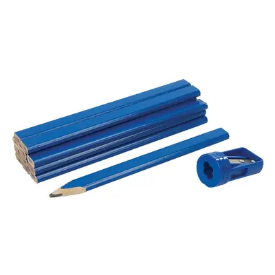 Silverline 250227 Carpenters Pencils & Sharpener Set 13Pce 175Mm Each 1