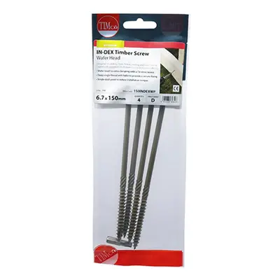 Timco 150INDEXWP Timber Screws - Tx - Wafer - Exterior - Green 6.7 X 150 TIMpac 4