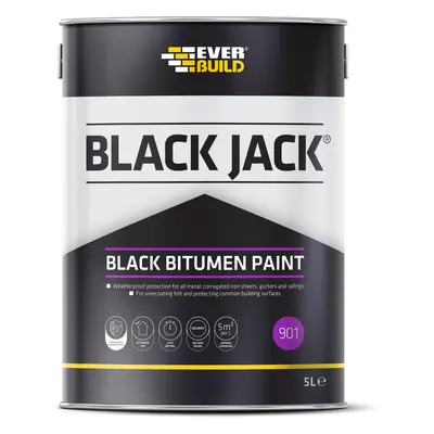 Everbuild 901 Black Bitumen Paint 5L