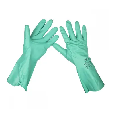 Sealey SSP34 Nitrile Gauntlets For Use With Thinners 330Mm Cuffed Pair