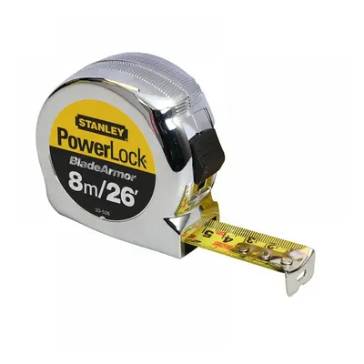 Stanley® 0-33-526 Powerlock® Bladearmor® Pocket Tape 8M/26Ft (Width 25Mm)