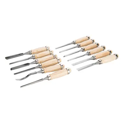 Silverline 250241 Wood Carving Set 12Pce 200Mm Each 1