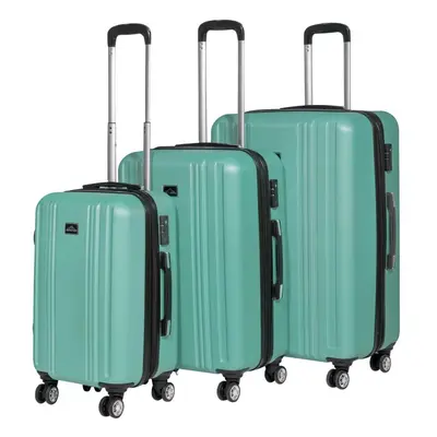 Sealey DL126 Dellonda Set 3-Piece Lightweight Abs Luggage Set With Integrated Tsa Approved Combi