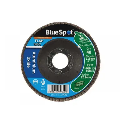 Bluespot Tools 19690 Sanding Flap Disc 115Mm 40 Grit