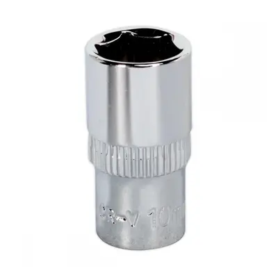 Sealey SP1410 Walldrive® Socket 10Mm 1/4inSq Drive Fully Polished