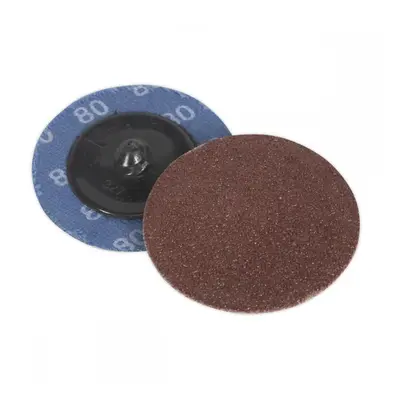 Sealey PTCQC5080 Quick-Change Sanding Disc Ø50Mm 80Grit Pack Of 10