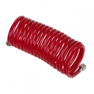 Sealey SA335 Pe Coiled Air Hose 5M X Ø5Mm With 1/4inBsp Unions