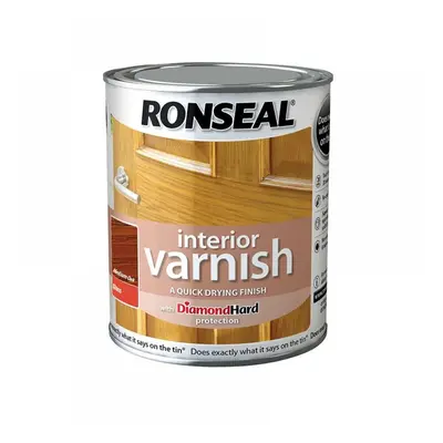 Ronseal 36842 Interior Varnish Quick Dry Gloss Medium Oak 250Ml